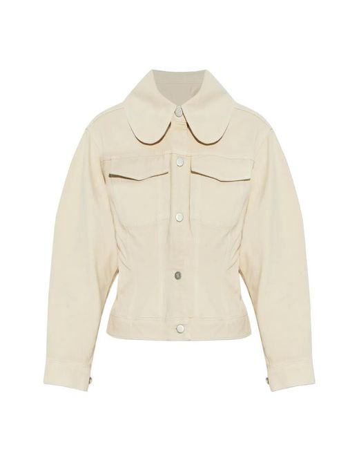 By Malene Birger White Villies Collar Buttoned Jacket