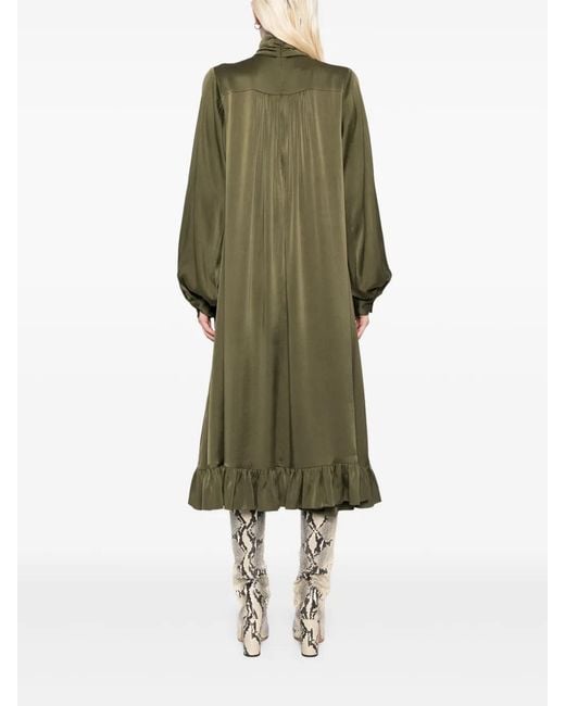 Cynthia Rowley Green Monroe Silk Charmeuse Dress