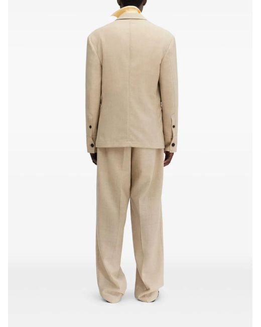 Jacquemus Canvas Blazer in het Natural voor heren