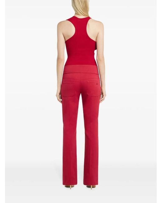Courreges Bootcut Broek in het Red