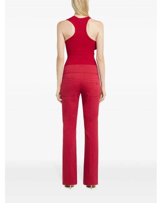 Courreges Red Bootcut-Hose