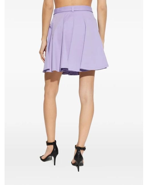 Versace Jeans Couture Purple A-Line Belted Skirt