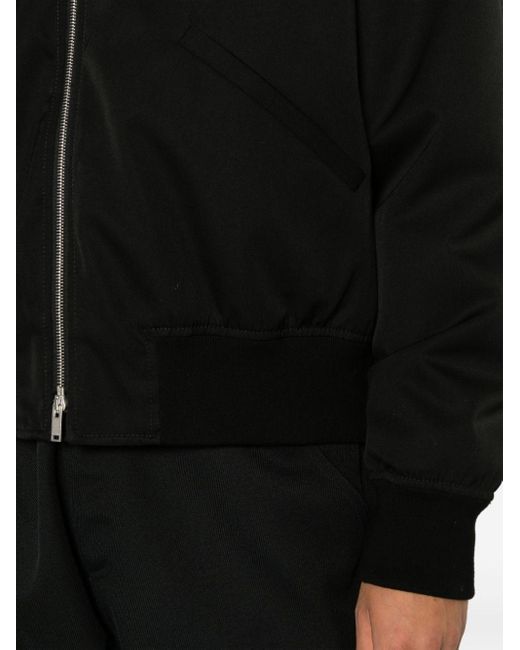 Jil Sander Black Zip-up Wool Bomber Jacket - Men's - Viscose/virgin Wool/polyester/cottoncottonpolyamidespandex/elastane for men