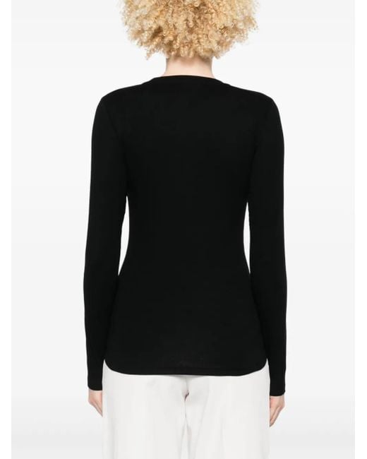Samsøe & Samsøe Black Fine Ribbed T-Shirt