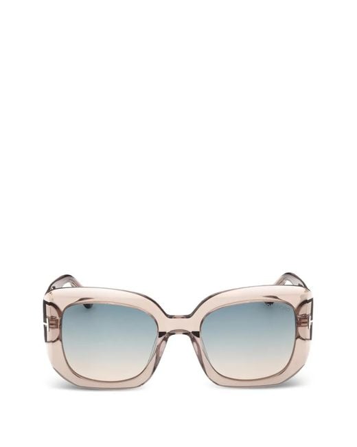 Tom Ford Natural Carla Square-Frame Sunglasses