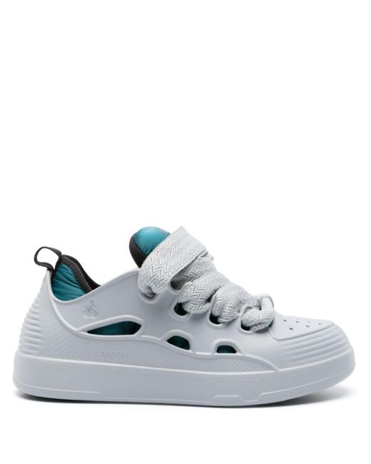 Lanvin White Curb Removable-insole Sneakers for men