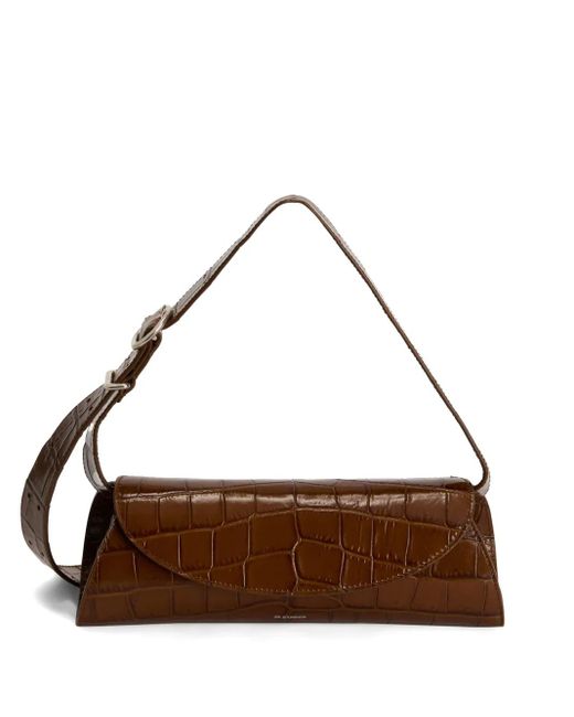Jil Sander Brown Small Cannolo Shoulder Bag