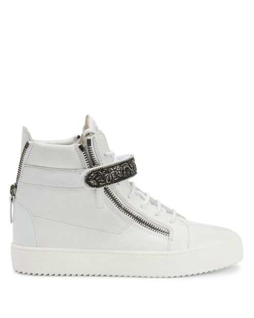 Giuseppe Zanotti White Coby Deluxe High-Top-Sneakers