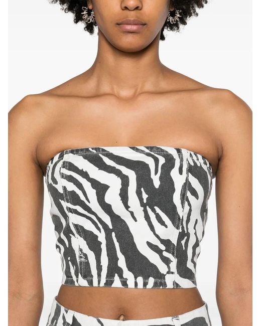 ROTATE BIRGER CHRISTENSEN Multicolor 'Zebra' Top