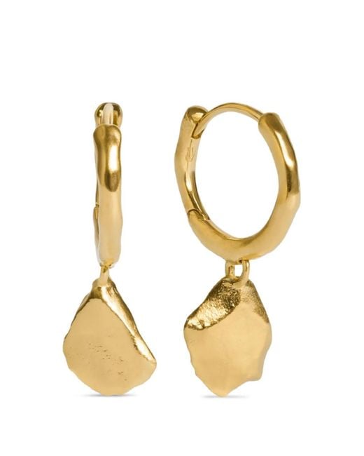Monica Vinader Metallic Fragments Asymmetric Huggie Earrings