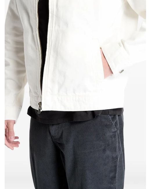 Guess White Veste Zippée À Broderies for men
