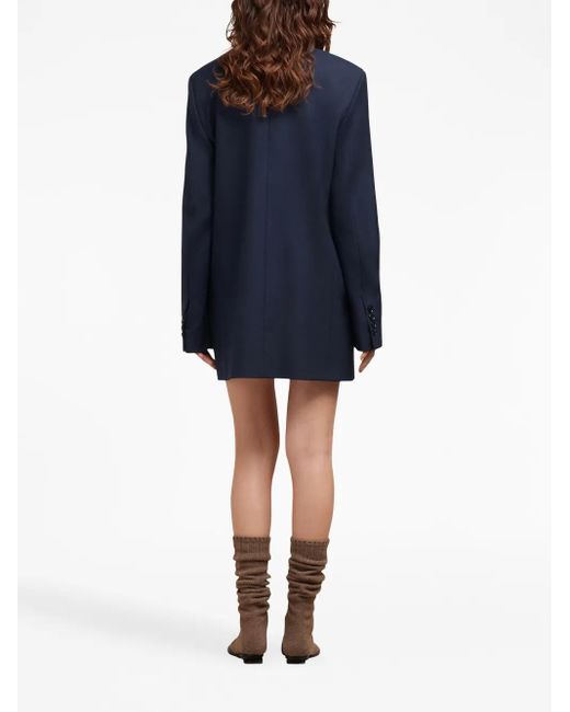 AMI Blue Virgin Wool Minidress