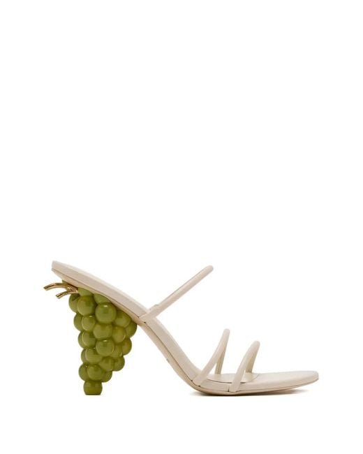 Cult Gaia White Grape Heel Strap Sandals