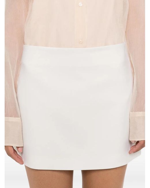 P.A.R.O.S.H. White A-Line Mini Skirt