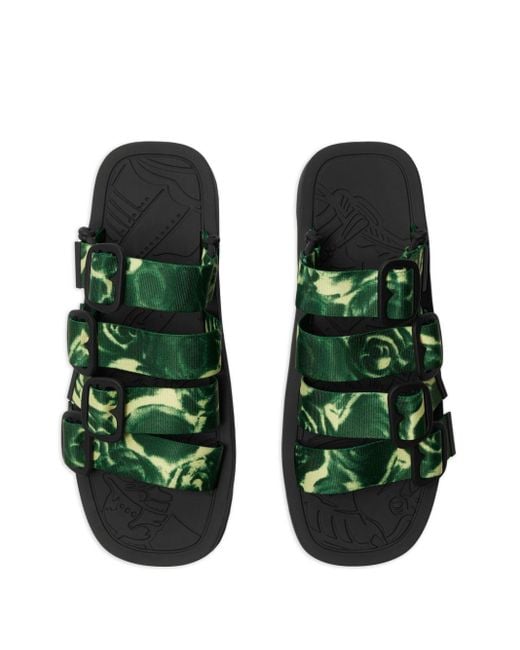 Burberry Rose Nylon Strap Sandals in Green for Men Lyst UK