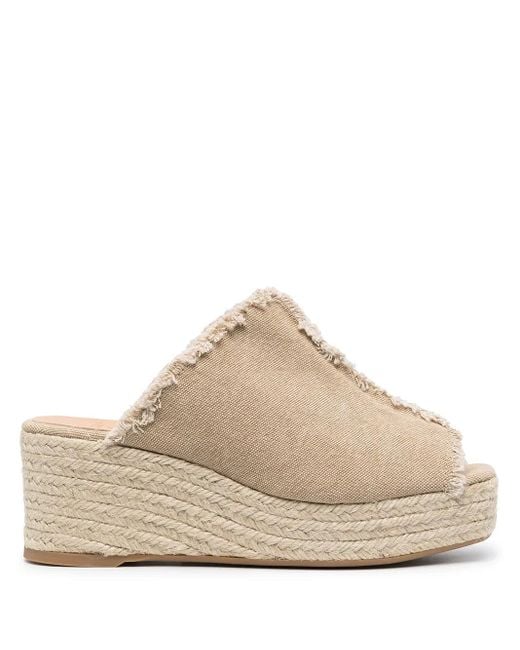Castaner Queral-sabot ウェッジエスパドリーユ Natural