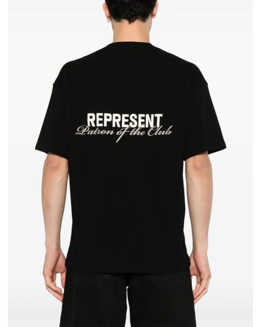 Represent Black Patron Of The Club T-Shirt for men