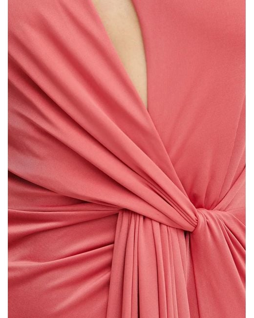 Vestido largo con detalle de nudo Marciano de color Red