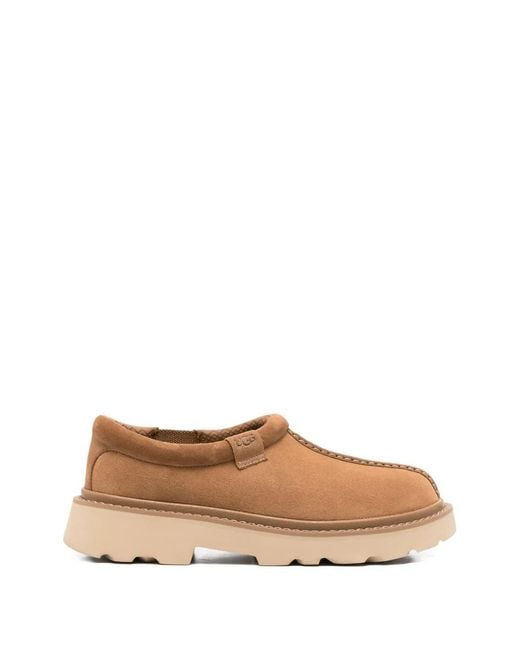 Ugg Brown Tasman Lug Topstitching Loafers for men