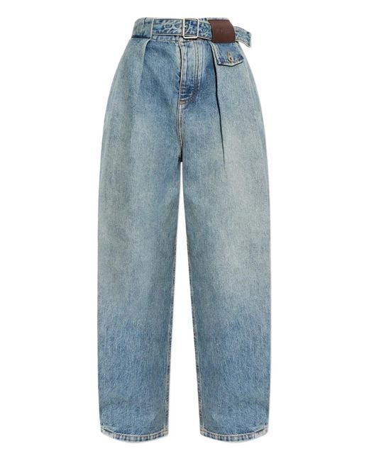 Loewe ベルテッド ジーンズ ブルー | Lyst