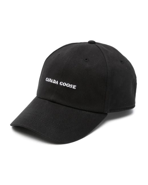 Canada Goose Black Cotton Baseball Cap