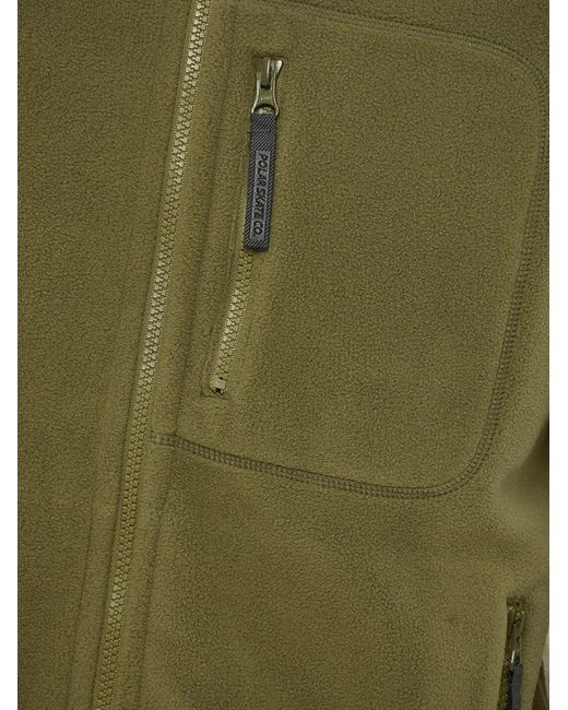 POLAR SKATE Green Fleece Sleeveless Gilet for men