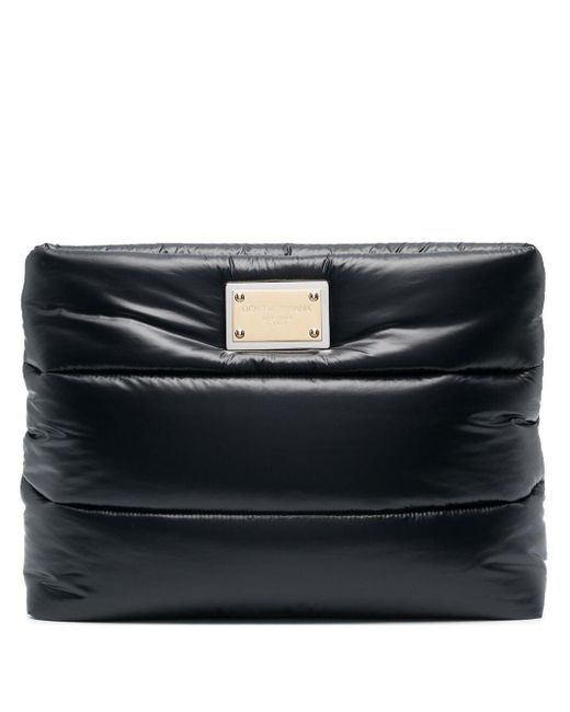 Dolce & Gabbana Leder pouch in Schwarz für Herren Herren Taschen Beuteltaschen und Handgelenkstaschen 