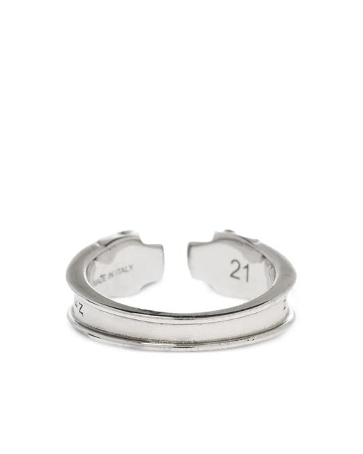 McQueen White Skull Ring for men