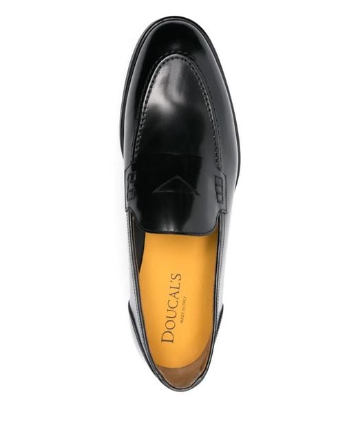 Doucal's Black Brushed Loafers for men