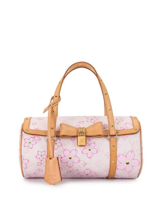 Louis Vuitton Pink X Takashi Murakami 2003 Cherry Blossom Monogram Papillon Tote Bag