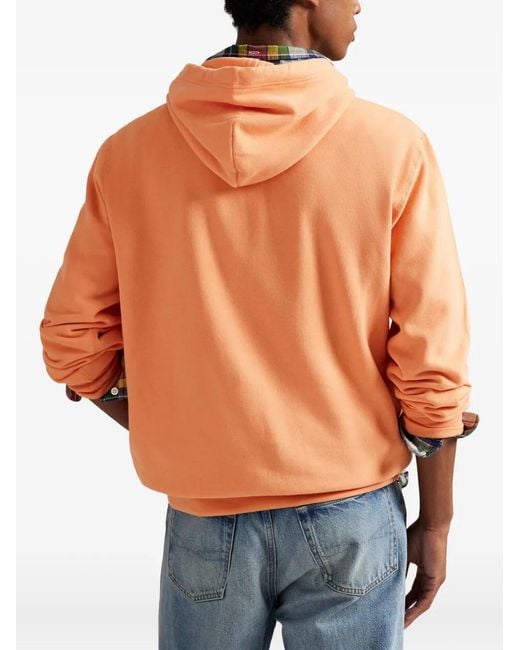 Polo Ralph Lauren Orange Long-Sleeved Hoodie for men