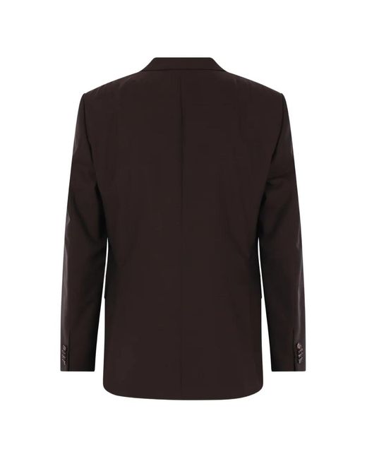 Caruso Black Double-Breasted Suit for men