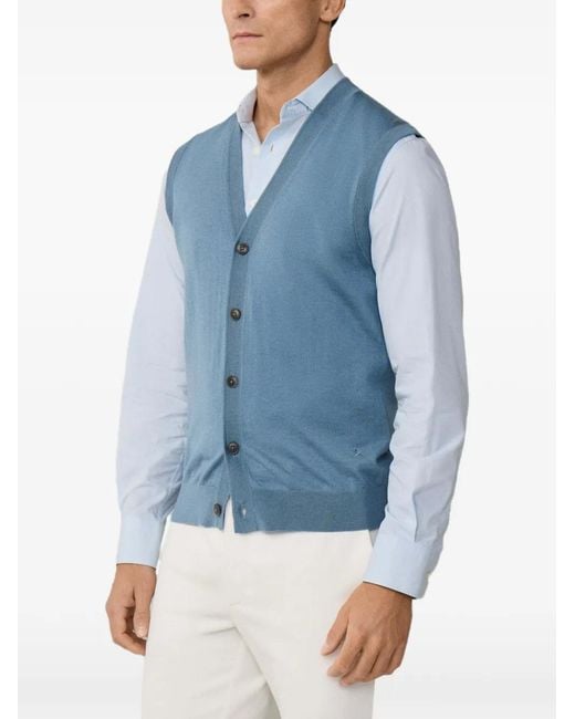 Chaleco Con Logo Bordado Hackett de hombre de color Blue