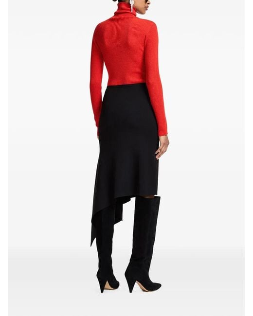 Essentiel Antwerp Red Kelmuse1 Ribbed-Knit Turtleneck Sweater
