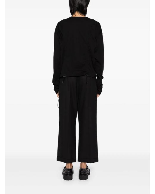 Yohji Yamamoto Black Elasticated Cardigan