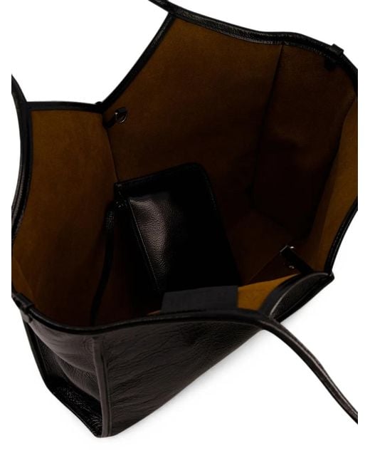 Hereu Black Medium Calella Distressed Leather Tote Bag for men