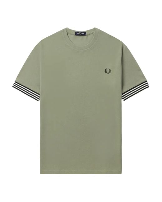 メンズ Fred Perry コットン Tシャツ Green