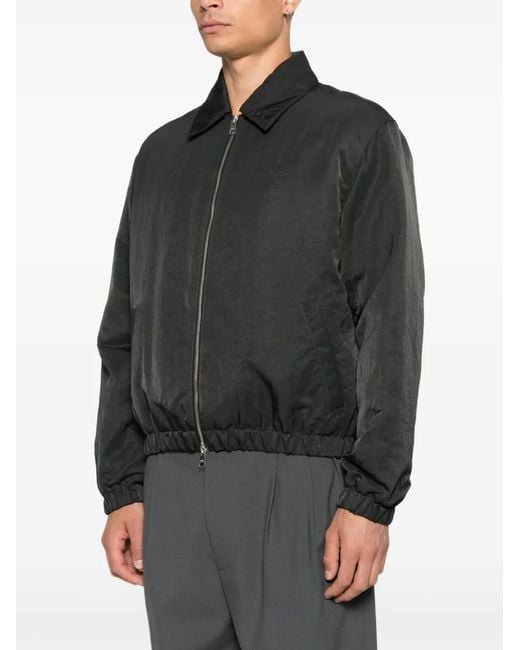 AMI Black Zip-Up Jacket for men