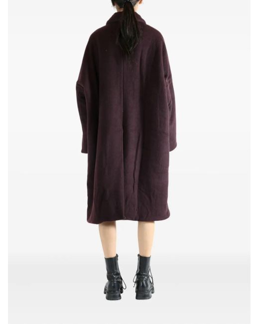Casey Casey Red Big Blobby Button-Fastening Cashmere Coat