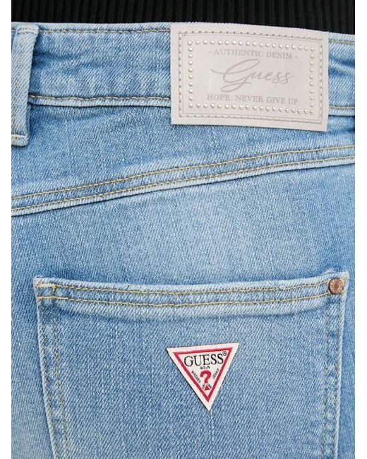 Jean Slim 1981 À Patch Logo Guess en coloris Blue