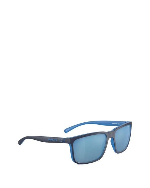 Arnette Blue Stripe Rectangle-Frame Sunglasses for men
