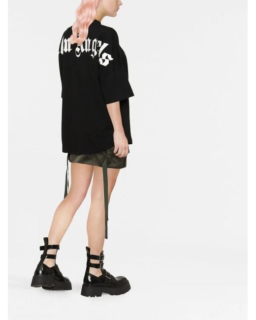 Palm Angels T-Shirt Met Logoprint in het Black
