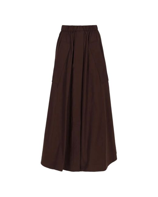 Co. Brown Parachute A-Line Maxi Skirt