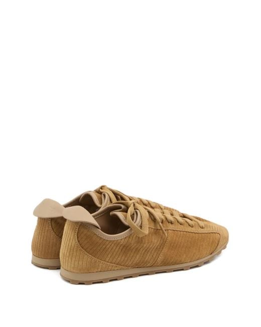 Jacquemus Brown The Tennis Embossed-Suede Low-Top Sneakers