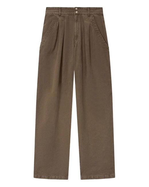 Isabel Marant Multicolor Dark Bronze Cotton Linen Pants
