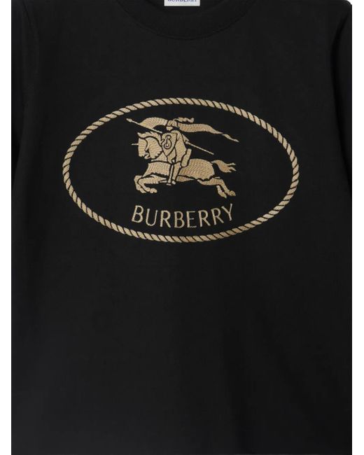 Camiseta de algodón Burberry de color Black