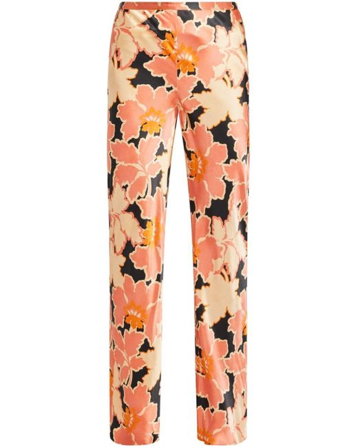 Pantaloni a fiori Rosa di Shona Joy in Orange