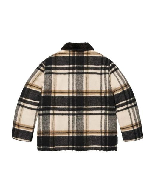 Supreme Black Plaid-Pattern Jacket for men