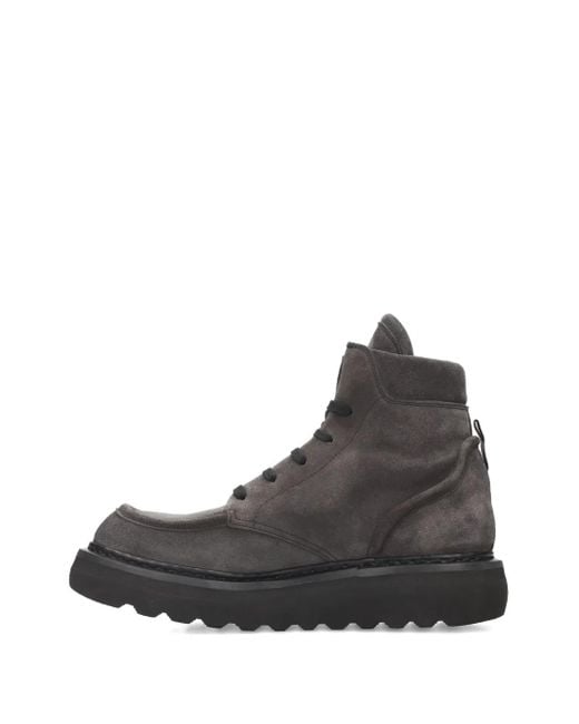 Stivaletti Platform Stringati di Premiata in Black da Uomo