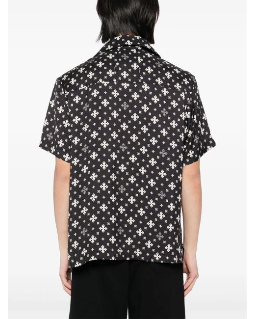 Rhude Black Bandana-Print Rayon Shirt for men